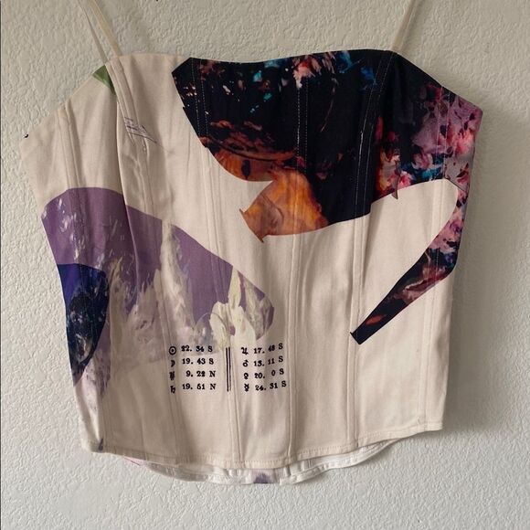 Miaou x Urban Outfitters Abstract Print Corset - Picture 1 of 6